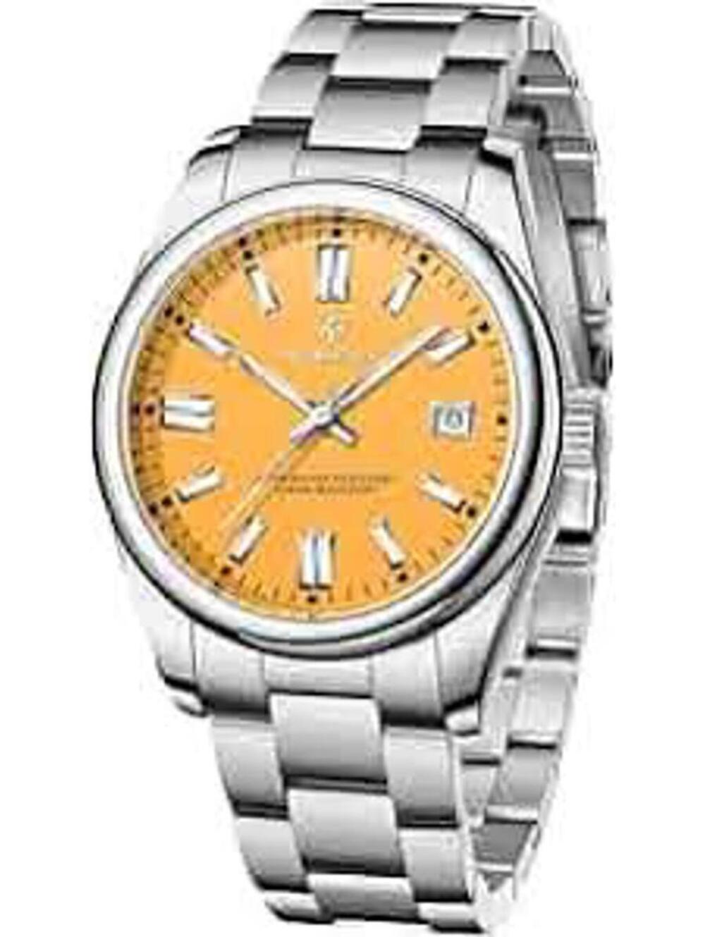 AKNIGHT by BENYAR  stainless, yellow dial silver bezel